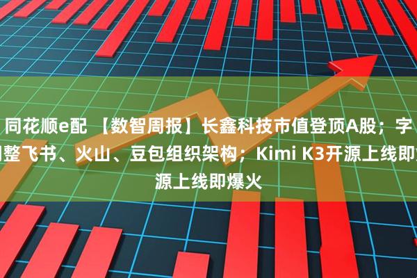 同花顺e配 【数智周报】长鑫科技市值登顶A股；字节调整飞书、火山、豆包组织架构；Kimi K3开源上线即爆火